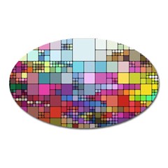 To Dye Abstract Visualization Oval Magnet by uniart180623