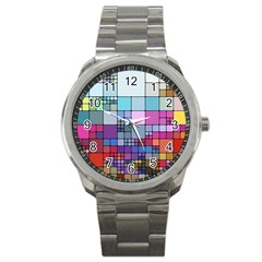 To Dye Abstract Visualization Sport Metal Watch by uniart180623