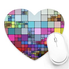 To Dye Abstract Visualization Heart Mousepad by uniart180623