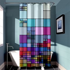 To Dye Abstract Visualization Shower Curtain 36  X 72  (stall)  by uniart180623