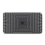 Focus Squares Optical Illusion Medium Bar Mat 16 x8.5  Bar Mat