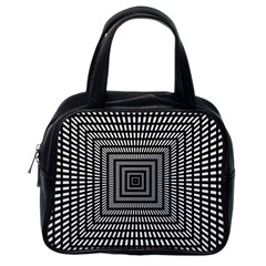 Focus Squares Optical Illusion Classic Handbag (one Side) by uniart180623