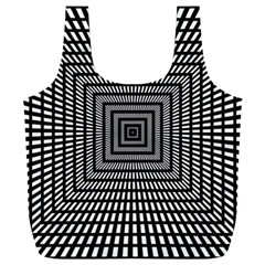 Focus Squares Optical Illusion Full Print Recycle Bag (xxl) by uniart180623