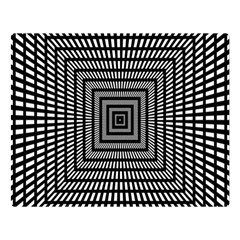 Focus Squares Optical Illusion Premium Plush Fleece Blanket (large) by uniart180623