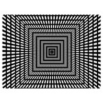 Focus Squares Optical Illusion Two Sides Premium Plush Fleece Blanket (Extra Small) 40 x30  Blanket Front