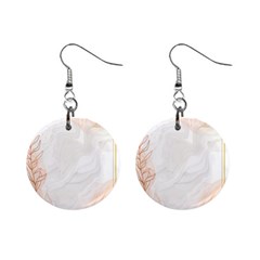 Leaves Marble Frame Background Mini Button Earrings by uniart180623