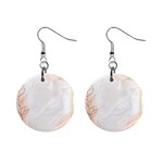 Leaves Marble Frame Background Mini Button Earrings Front