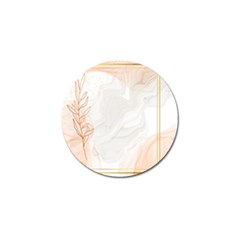 Leaves Marble Frame Background Golf Ball Marker by uniart180623