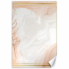 Leaves Marble Frame Background Canvas 24  X 36 