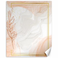 Leaves Marble Frame Background Canvas 11  X 14  by uniart180623