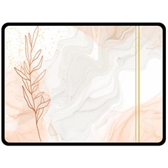 Leaves Marble Frame Background Fleece Blanket (large) by uniart180623