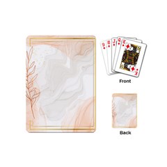 Leaves Marble Frame Background Playing Cards Single Design (mini) by uniart180623