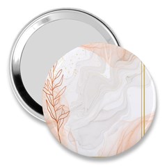 Leaves Marble Frame Background 3  Handbag Mirrors by uniart180623