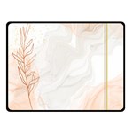 Leaves Marble Frame Background Two Sides Fleece Blanket (Small) 45 x34  Blanket Back