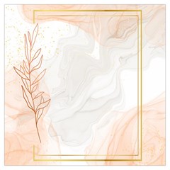 Leaves Marble Frame Background Lightweight Scarf  by uniart180623