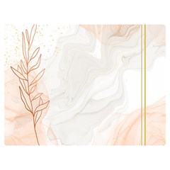 Leaves Marble Frame Background Two Sides Premium Plush Fleece Blanket (extra Small) by uniart180623