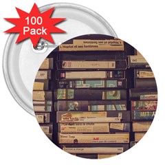 Books Antique Worn Spent Romance 3  Buttons (100 Pack)  by uniart180623