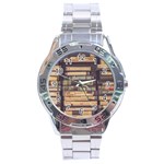 Books Antique Worn Spent Romance Stainless Steel Analogue Watch Front