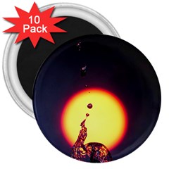 High Speed Waterdrop Drops Water 3  Magnets (10 Pack)  by uniart180623