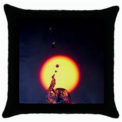 High Speed Waterdrop Drops Water Throw Pillow Case (black) by uniart180623