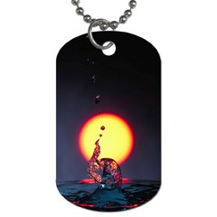 High Speed Waterdrop Drops Water Dog Tag (one Side) by uniart180623