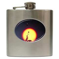 High Speed Waterdrop Drops Water Hip Flask (6 Oz) by uniart180623