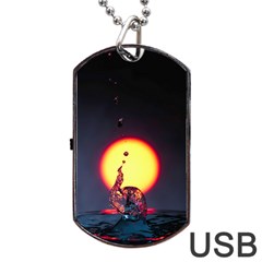 High Speed Waterdrop Drops Water Dog Tag Usb Flash (one Side) by uniart180623