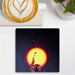 High Speed Waterdrop Drops Water Uv Print Square Tile Coaster  by uniart180623