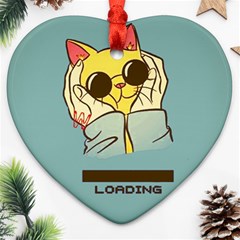 Loading Cat Cute Cuddly Animal Sweet Plush Ornament (heart) by uniart180623