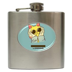 Loading Cat Cute Cuddly Animal Sweet Plush Hip Flask (6 Oz) by uniart180623