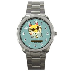 Loading Cat Cute Cuddly Animal Sweet Plush Sport Metal Watch by uniart180623