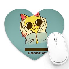 Loading Cat Cute Cuddly Animal Sweet Plush Heart Mousepad by uniart180623