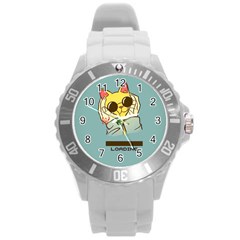 Loading Cat Cute Cuddly Animal Sweet Plush Round Plastic Sport Watch (l) by uniart180623