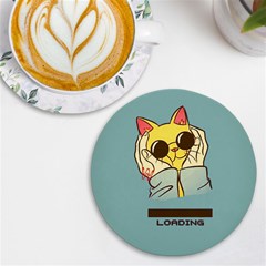 Loading Cat Cute Cuddly Animal Sweet Plush Uv Print Round Tile Coaster by uniart180623