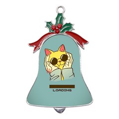 Loading Cat Cute Cuddly Animal Sweet Plush Metal Holly Leaf Bell Ornament by uniart180623