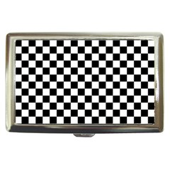 Black White Checker Pattern Checkerboard Cigarette Money Case by uniart180623