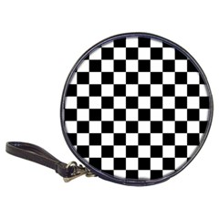 Black White Checker Pattern Checkerboard Classic 20-cd Wallets by uniart180623