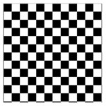 Black White Checker Pattern Checkerboard Square Satin Scarf (36  x 36 ) Front