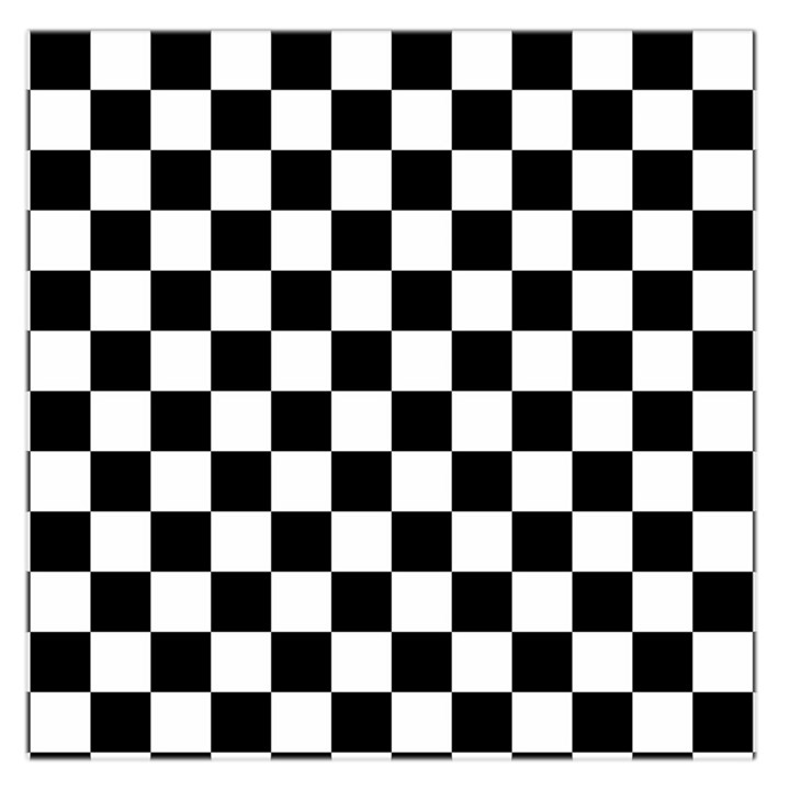 Black White Checker Pattern Checkerboard Square Satin Scarf (36  x 36 )