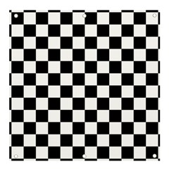 Black White Checker Pattern Checkerboard Banner And Sign 4  X 4  by uniart180623