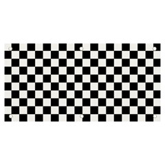 Black White Checker Pattern Checkerboard Banner And Sign 6  X 3  by uniart180623