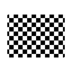 Black White Checker Pattern Checkerboard Premium Plush Fleece Blanket (mini) by uniart180623