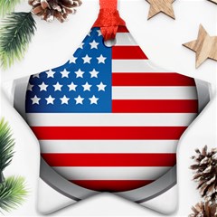 United Of America Usa Flag Ornament (star)