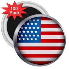 United Of America Usa Flag 3  Magnets (100 Pack) by Celenk