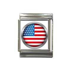 United Of America Usa Flag Italian Charm (13mm) by Celenk