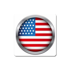 United Of America Usa Flag Square Magnet by Celenk