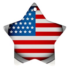 United Of America Usa Flag Star Ornament (two Sides) by Celenk