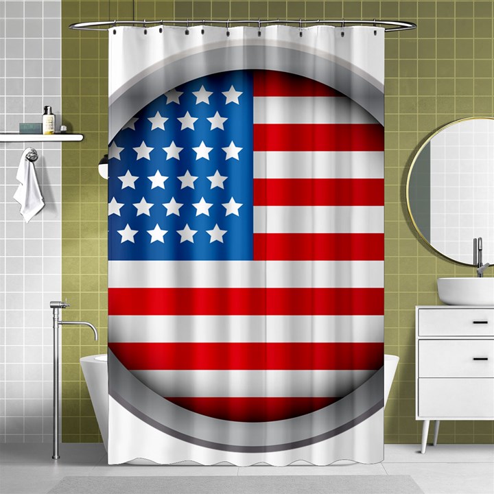 United Of America Usa Flag Shower Curtain 48  x 72  (Small) 