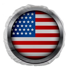 United Of America Usa Flag Large 18  Premium Flano Round Cushions by Celenk