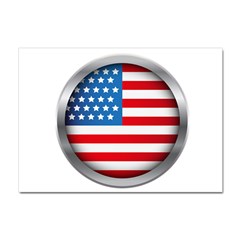 United Of America Usa Flag Crystal Sticker (a4) by Celenk